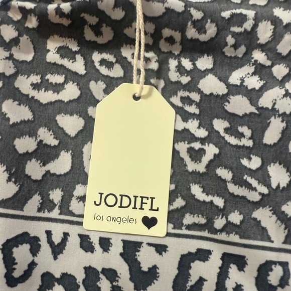 JODIFL Patchwork Leopard Print Kimono Cardigan Duster Black Beige‎ One Size - Picture 4 of 8